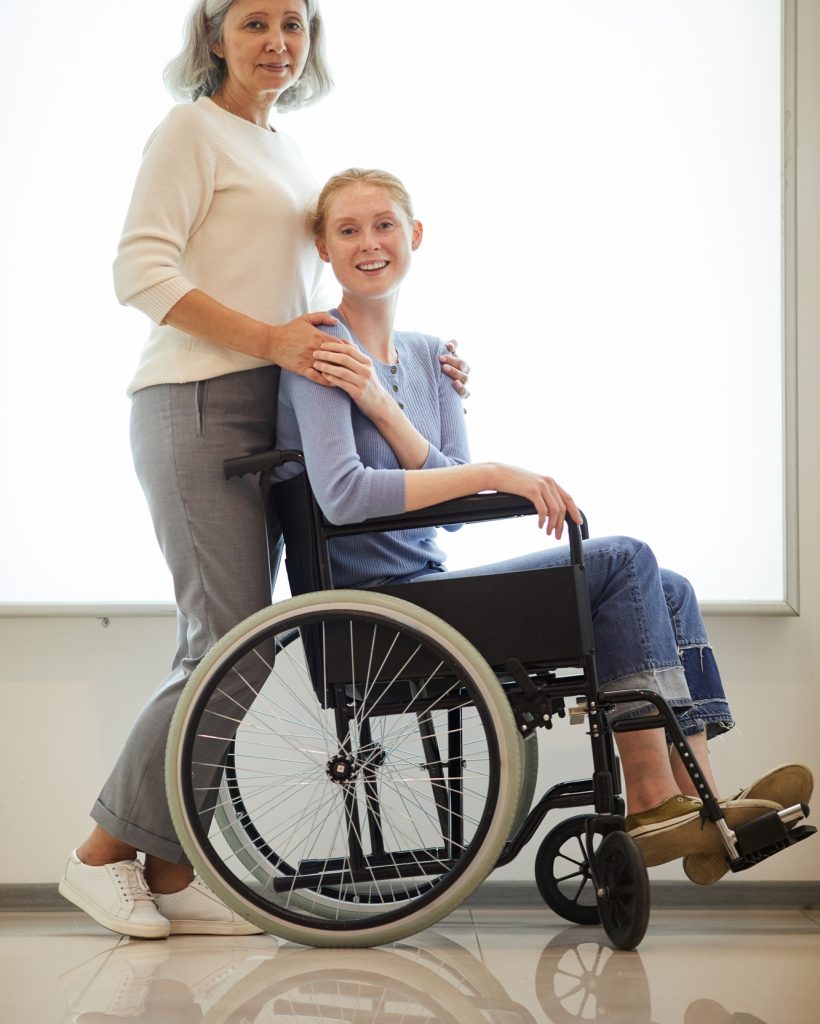 Mother care for her disabled daughter