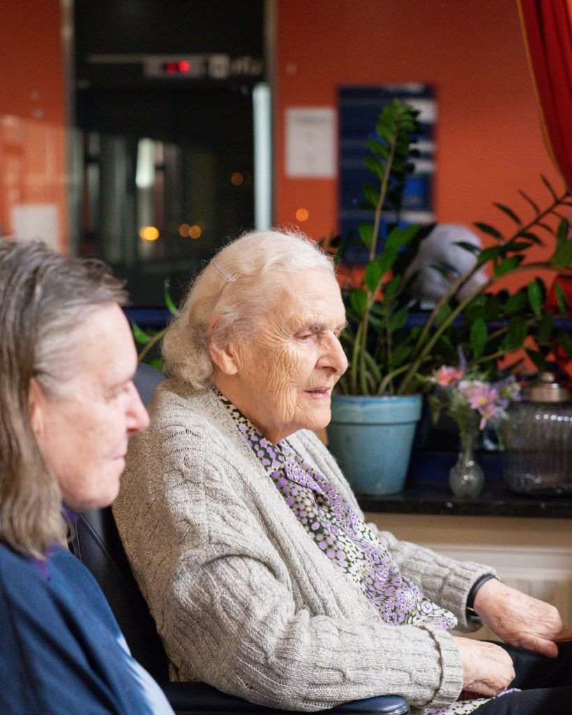 Two older women in a nursing home